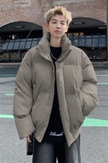 clean短款舒适立领PU皮棉服男女潮牌痞帅大码棉袄M2909特P90控158，男装棉衣，电商A001-1