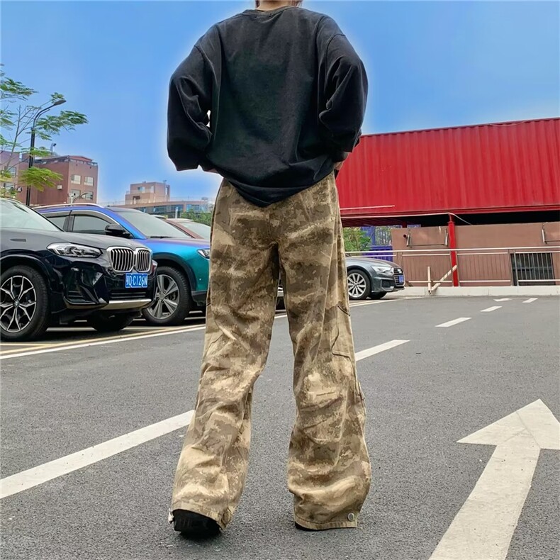 新款男长裤潮流秋季流行休闲裤时尚都市宽松型原宿日系B29P68,男装牛仔裤,星座1116-2