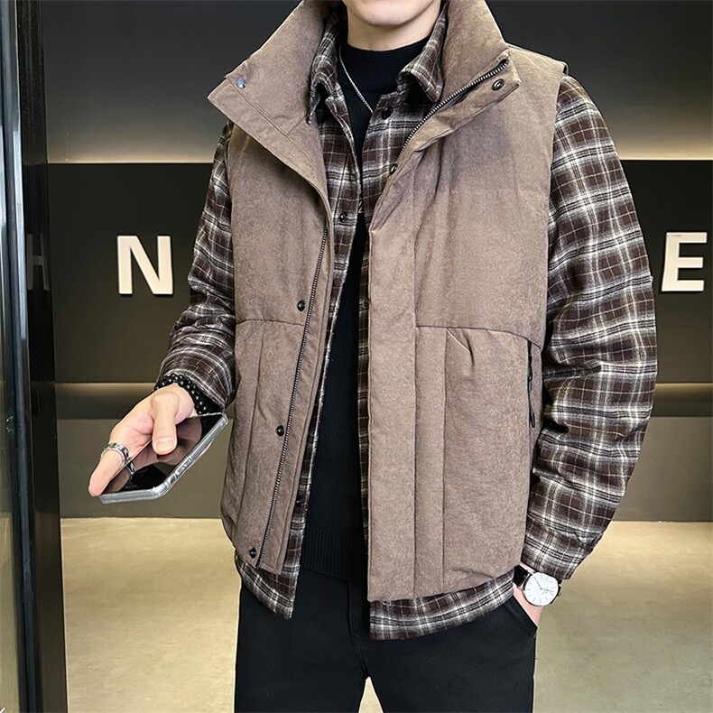 新标90绒男士真两件羽绒服马甲可拆卸外套(两件装)5063-P335,男装羽绒服,电商B338