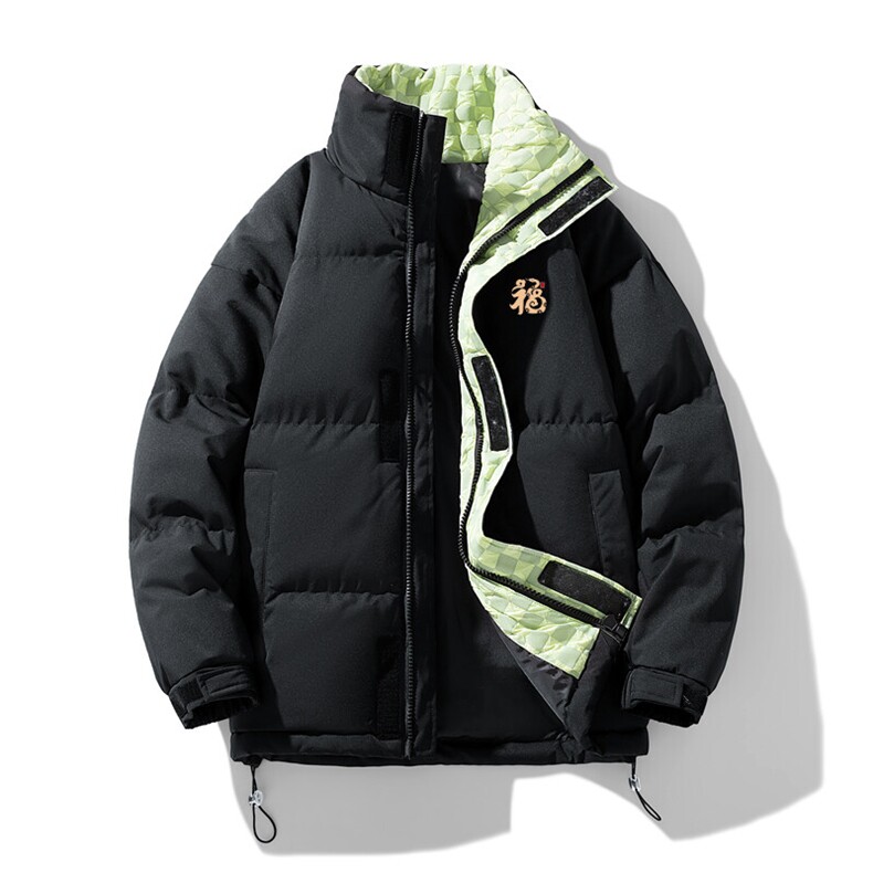 抖音得物品质深度库存三防面料假两件格子棉衣外套棉服66654特P85,男装棉衣,电商A486