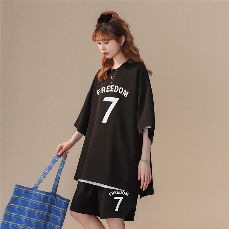 中性风23夏季时尚潮流冰丝字母休闲运动套装TZ910P65控88,男装休闲套装,A247A
