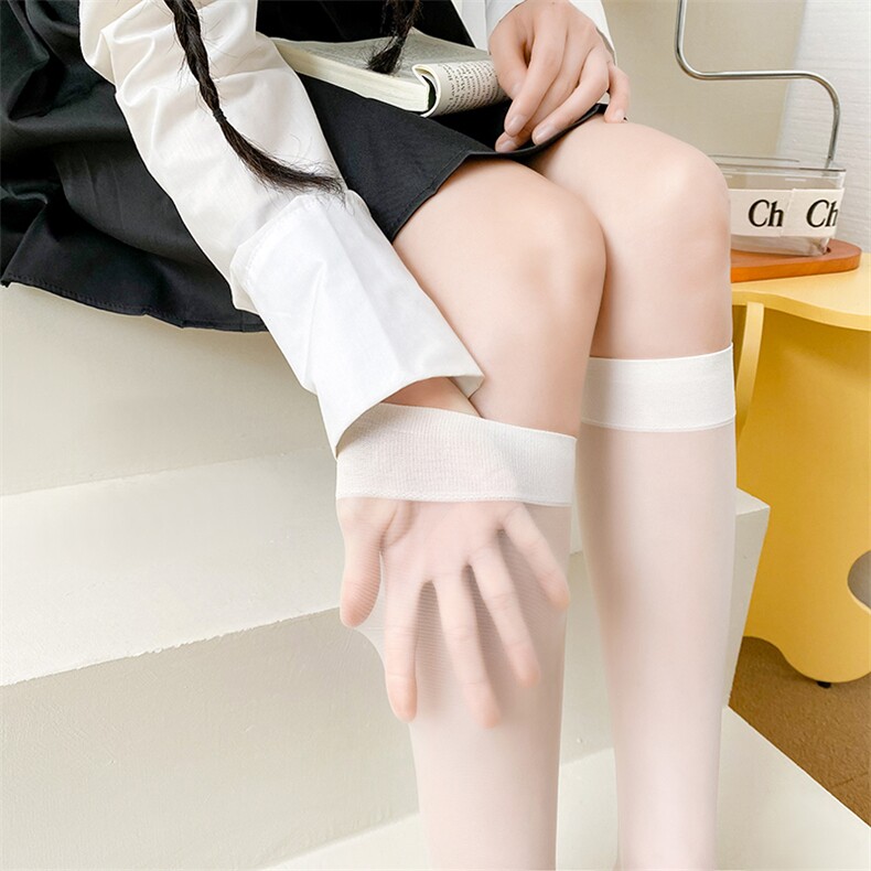 2025年秋季高筒抗菌薄款四季通用女子丝袜小腿袜,饰品袜子,锦驼羊绒