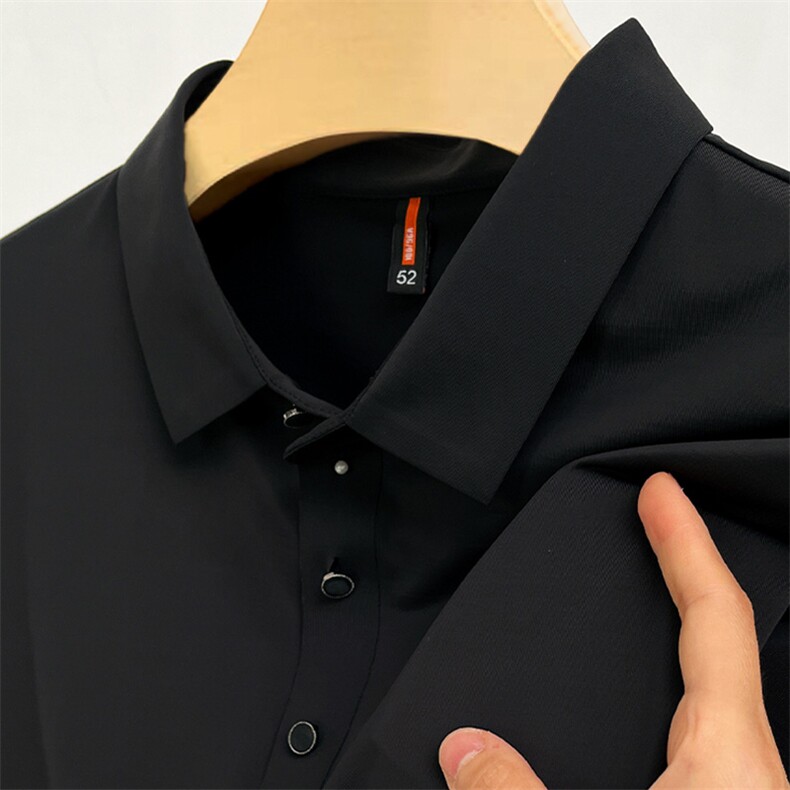 中年休闲男装翻领无痕T恤衫2023夏季新款男士polo衫薄款休闲上衣,男装Polo衫,电商B212（原钱塘6029）