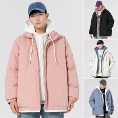 2025冬季新款连帽假两件棉衣男女大码棉服潮XZ102A-4-22091-P95，男装棉衣，星座211-2