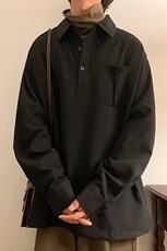 春秋长袖衬衫男休闲百搭套头潮流日系港风潮牌学生衬衣CT911-p30，男装衬衫，星座1008