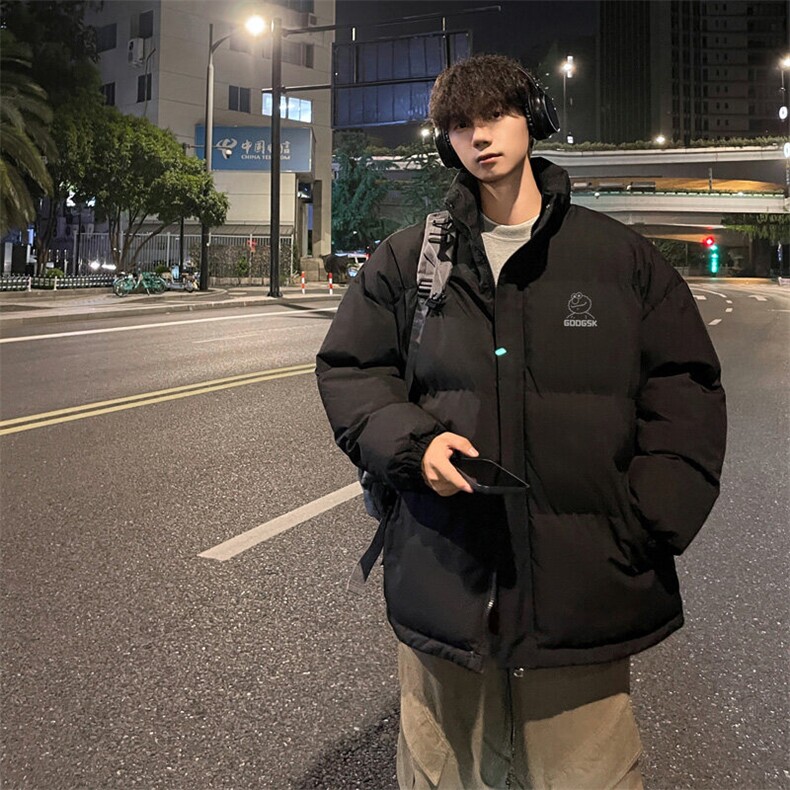 外景冬季帅气青年加厚面包服男宽松保暖棉衣立领外套MF00430/P90,男装棉衣,电商B316