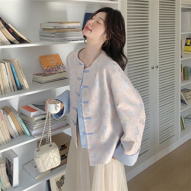 【现货】粉色印花外套B208-9016-P155K218,女装大码女装,浙宝208