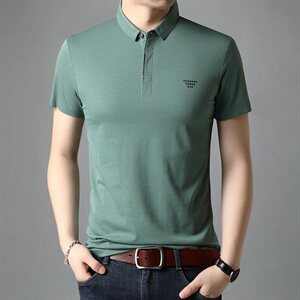 G7290 2021夏季新款T恤衫男POLO衫短袖翻领图片