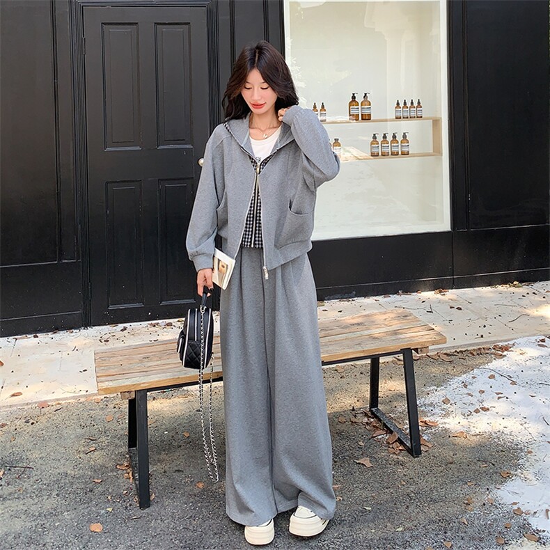 有货新品25秋针织连帽外套阔腿裤套装2C285-2860-P185-K278,女装套装/套裙,2C285