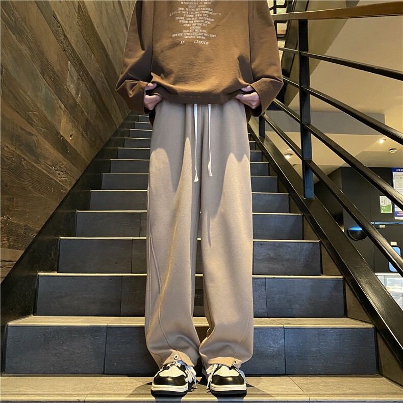 抖音品质潮流新款按扣简约宽松休闲卫裤B315-K24042-P55控68,男装休闲裤,电商B315