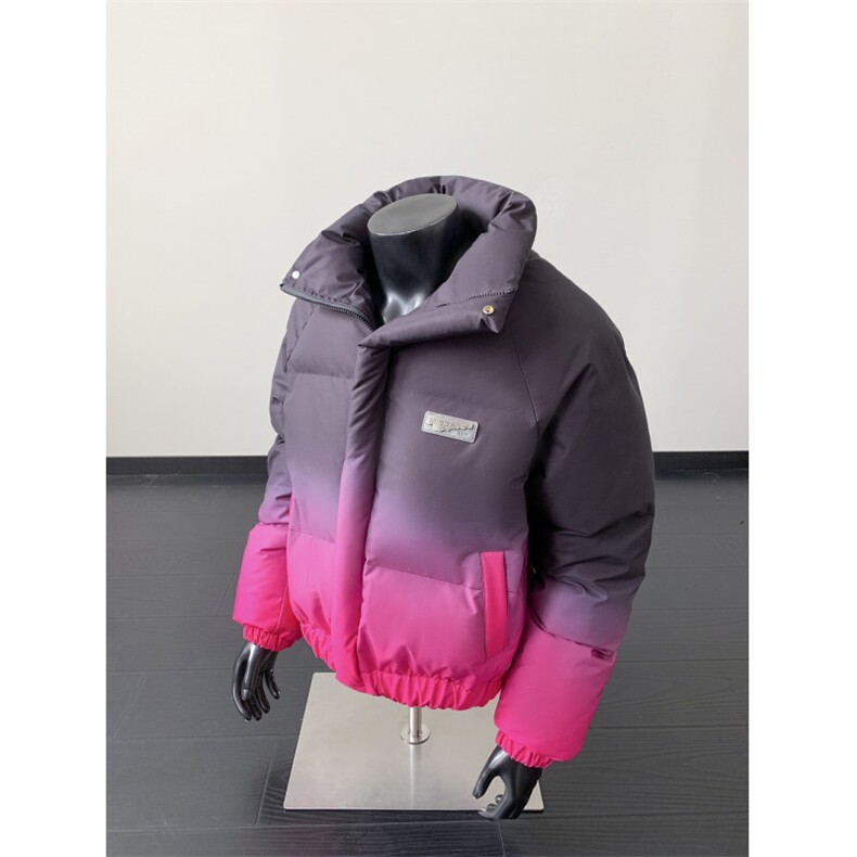 XZ-230-1MY702冬款假模简约轻奢扎染渐变休闲立领面包服P118控158，鞋类箱包手腕包，星座230-1