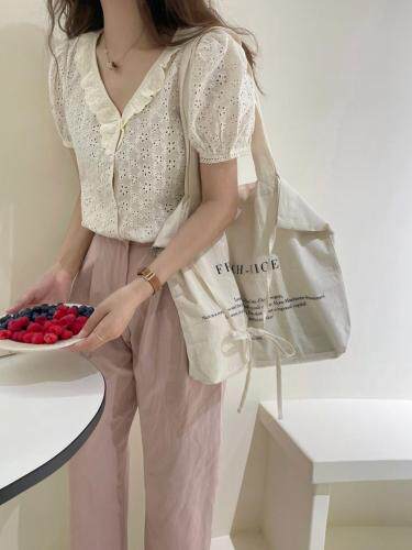 夏季新款蕾丝花边小衫，其它，miluroom