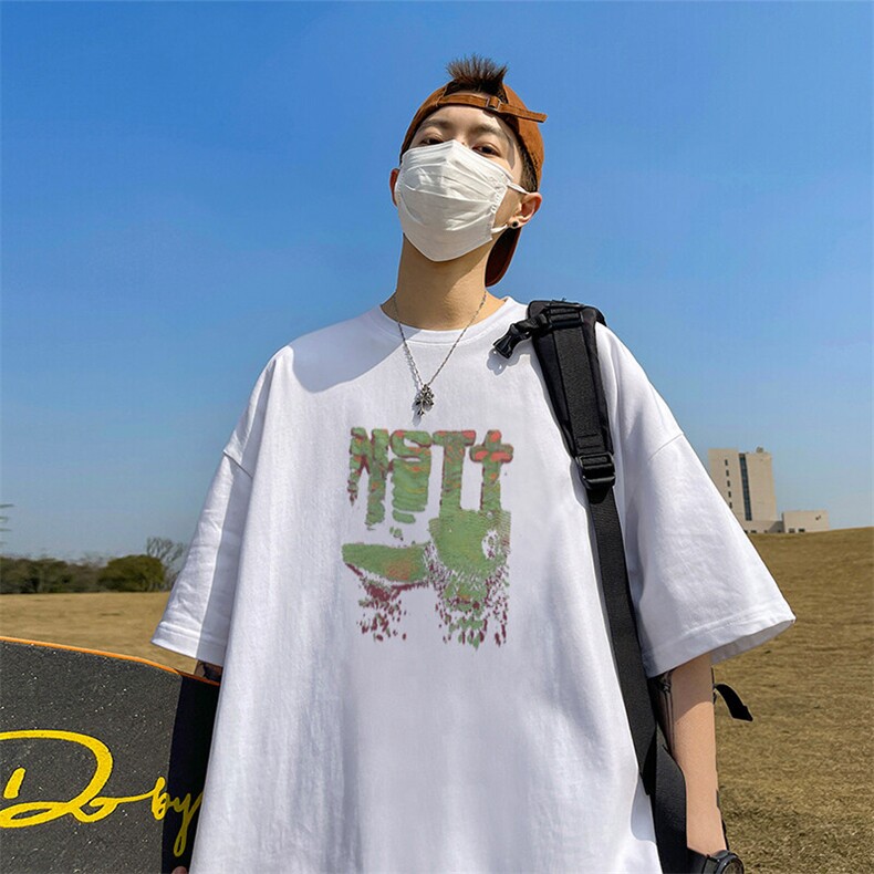 可设48小时发货支持抖音得物来样二开230克重磅美式短袖t恤MT359,男装T恤,电商A486