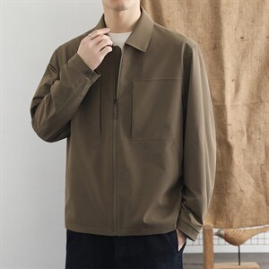 2026年春新款通勤外套行政上衣男士简约翻领休闲夹克，男装夹克，星座914