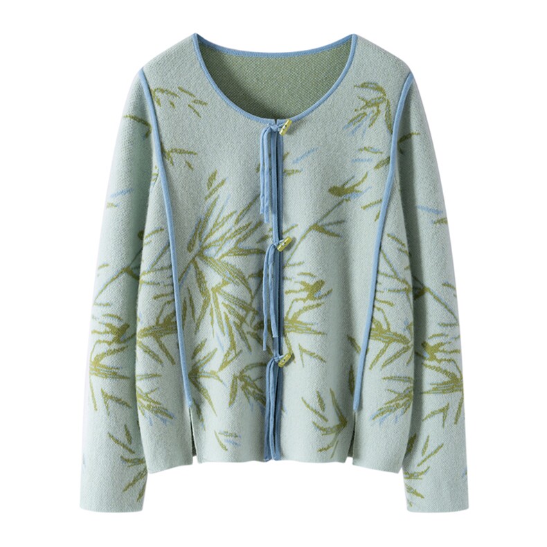 秋冬新款针织圆领竹子套装时尚百搭，女装套装/套裙，亿嘉羊绒