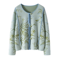 秋冬新款针织圆领竹子套装时尚百搭，女装套装/套裙，亿嘉羊绒