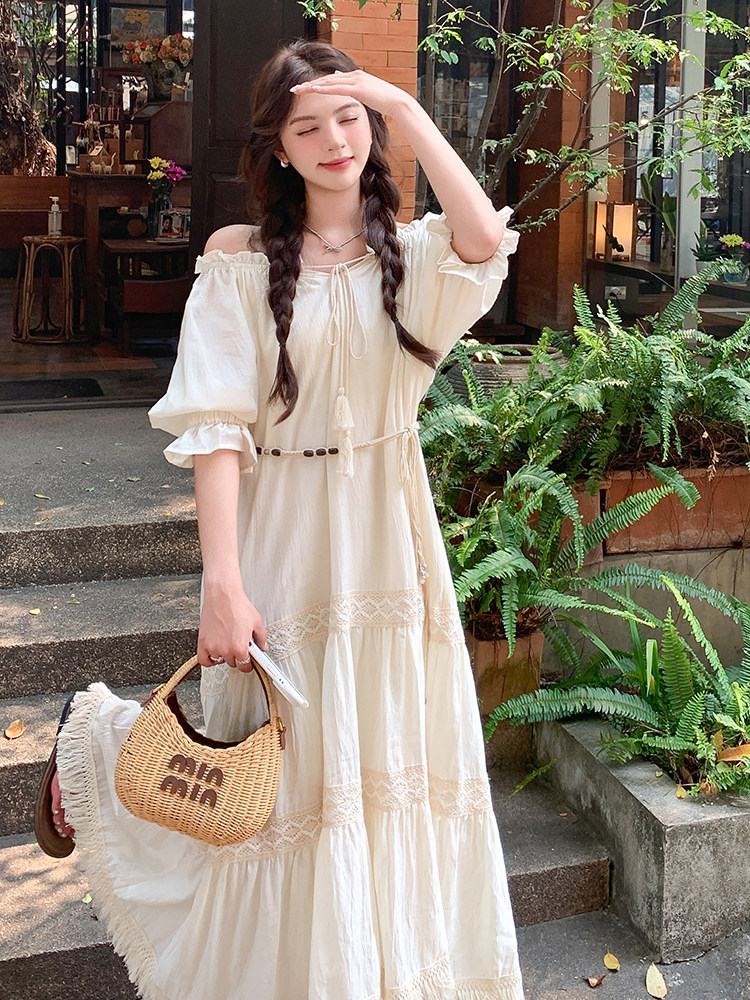 法式马甲流苏连衣裙两件套女2025夏季新款温柔风绝美别致长裙套装,女装连衣裙,浙宝305