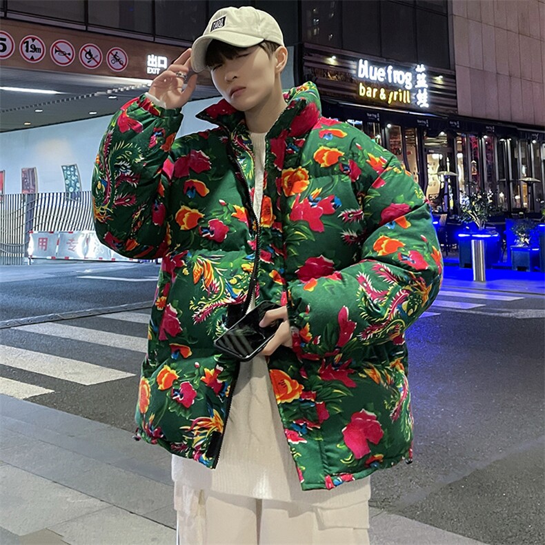 Y99男女休闲花衣服外套冬季保暖防寒面包衣服风大码汉服土潮,男装棉衣,星座115A(原星座507）