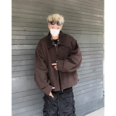 美式复古外套男春秋街头夹克翻领设计感潮牌休闲上衣JK85466-p75，男装夹克，星座1008