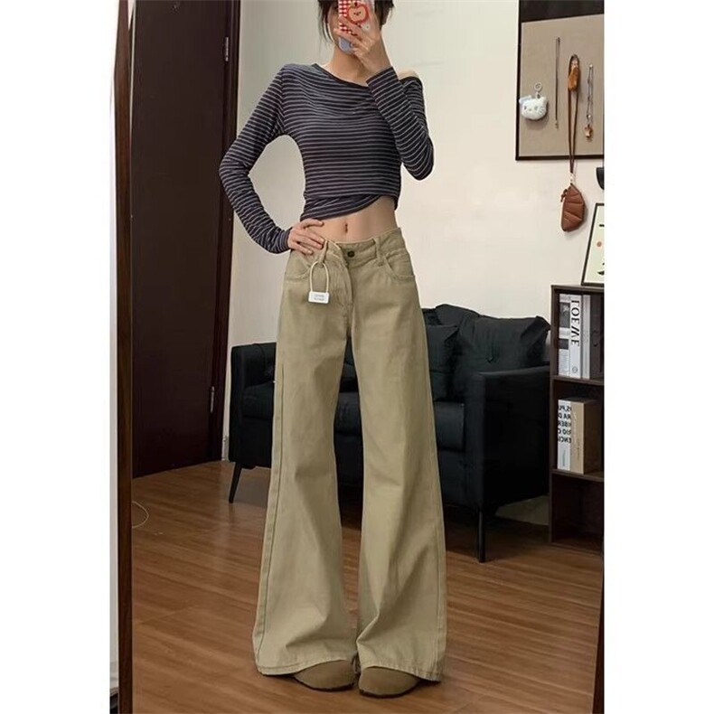 街头简约休闲微喇低腰牛仔裤春秋款新款显瘦加绒加厚微喇牛仔裤潮,男装牛仔裤,星座1210-1