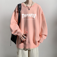 控78假两件毛衣男大码加绒针织衫男毛线衣M80007-P55加绒P70，男装针织衫/毛衣，电商A040