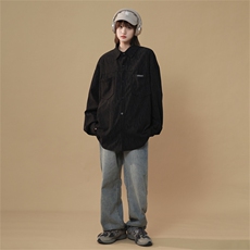 C9001/P50春装新款现货长袖衬衣男潮衬衫休闲上衣宽松大码外套男，男装衬衫，电商A141