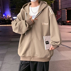TZ028P60连帽卫衣秋冬新款外套oversize拉链开衫宽松休闲，女装短外套，星座304A-1