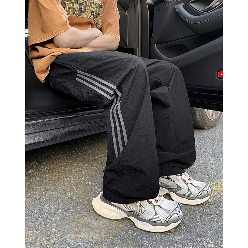f2ocus三条杠裤子美式冲锋裤男款夏季薄条纹休闲工装裤G8822-p38,男装工装外套,星座1008