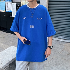 1YYDS/EMO字母图案港风情侣大码M-5XL风短袖男DT7643P25控38，男装T恤，星座226-2