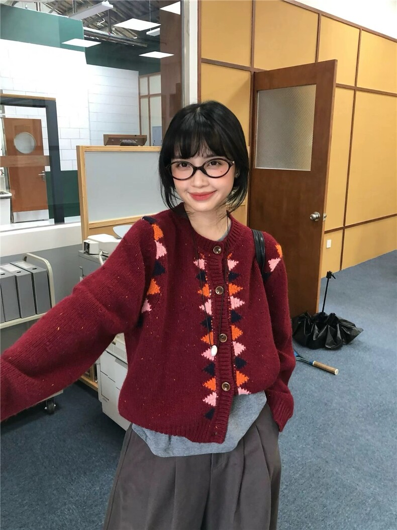 2025年秋季时尚百搭通勤简约休闲加厚复古开衫,女装羊毛衫,伊绒腾羊绒