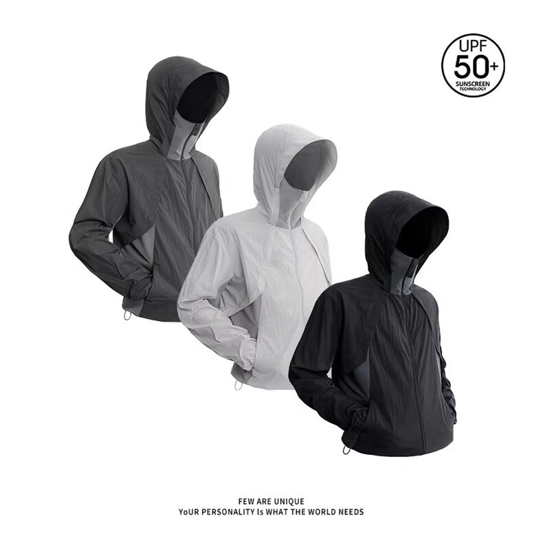 美式拼接薄款防紫外线防晒衣男新款速干透气情侣防晒服FS125P52,男装防晒衣,星座1013-5