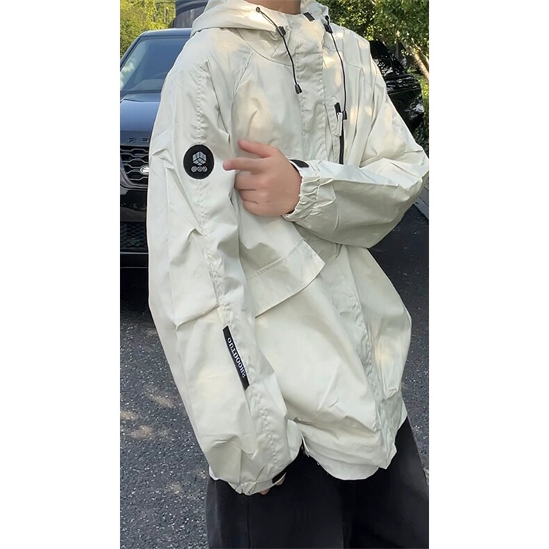 秋季美式冲锋衣男单冲户外运动休闲百搭登山服连帽F9596-特价45,男装夹克,电商A007