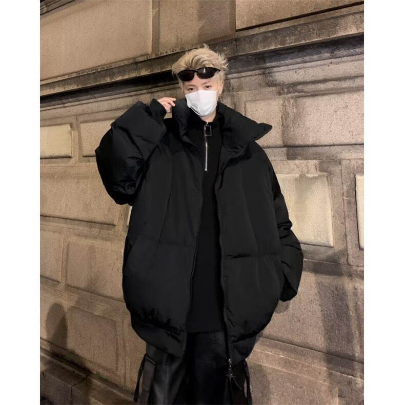 潮流时尚假两件棉服外套男痞帅2024冬季新款加厚棉袄棉衣,男装棉衣,星座716-3
