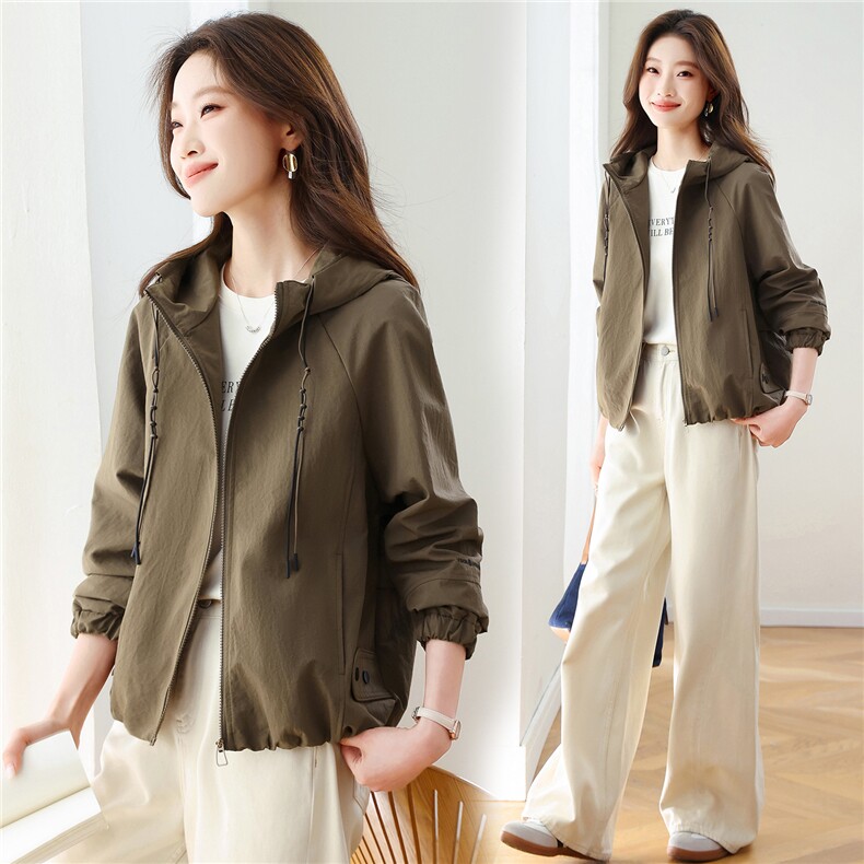 现货！现货！2026春季新款时尚宽松休闲短款外套女，女装短外套，以桐