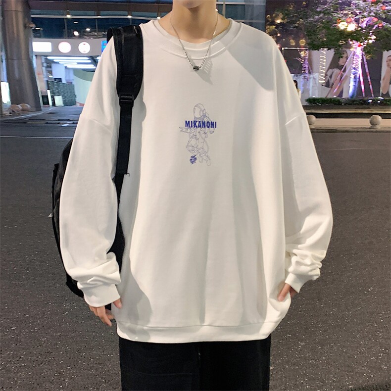 2023秋季新品男士港风运动休闲青少年潮牌长袖印花卫衣 W405-P35图片