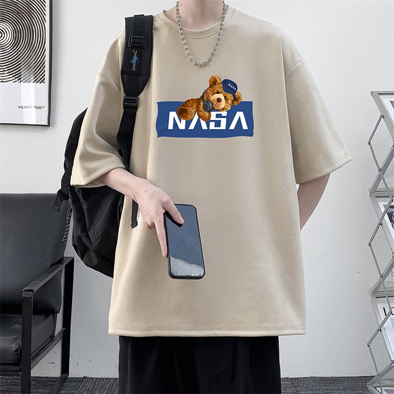 NASA麂皮绒短袖t恤男大码半袖男 JD82247-P25图片