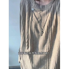 网图！秋季上新老钱风长袖T恤韩系慵懒风打底-EX51162-特批23，男装针织衫/毛衣，电商A061