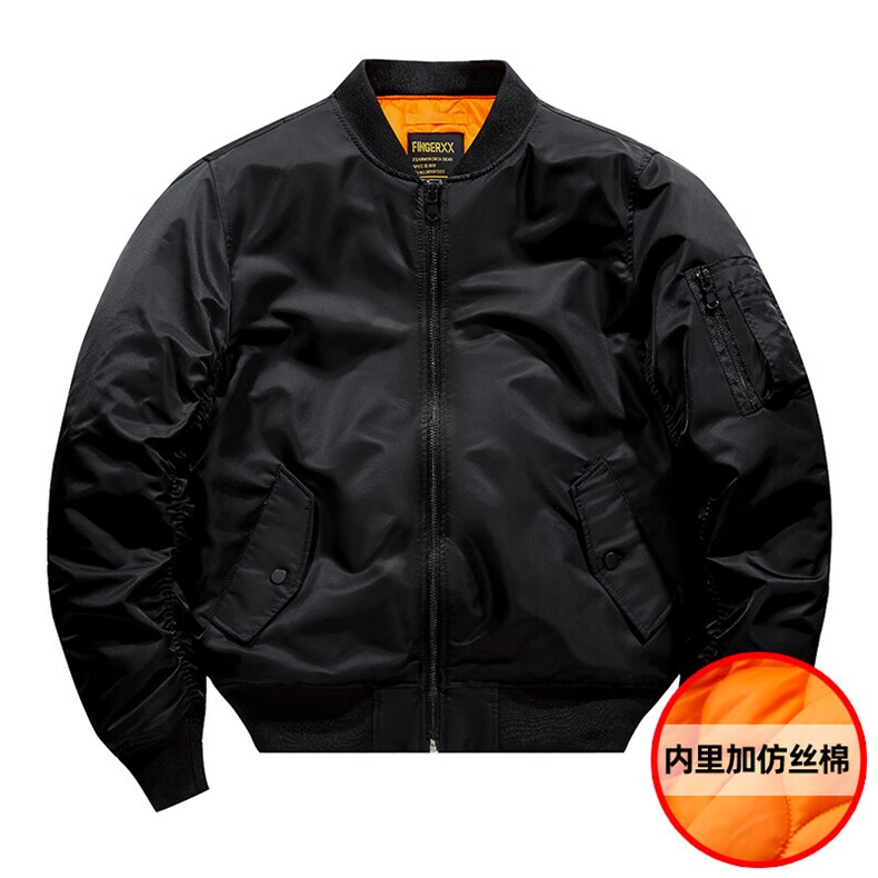 主推款：外套男飞行员夹克教练春秋冬加棉大码工装机车服棒球服棉,男装夹克,星座210-5(原414-2)