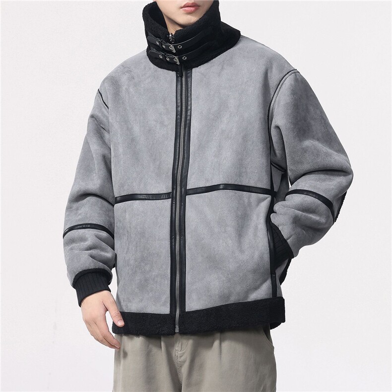 2025秋冬新款翻领两面可穿男款棉服W0098-P159,男装棉衣,电商D215