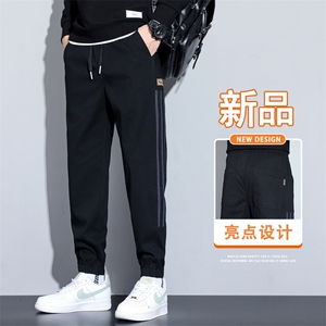 C666中厚p42现货款 秋冬保暖金刚条日系卫裤男宽松加厚休闲运动裤图片