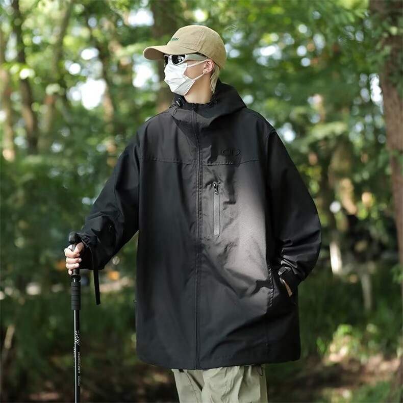 冲锋衣男美式休闲情侣外套春秋户外机能夹克宽松登山服  JK7006图片
