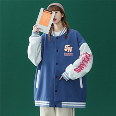 2022春季新品韩版JN印花宽松夹克情侣棒球服外套G93P65控88，男装夹克，A247A