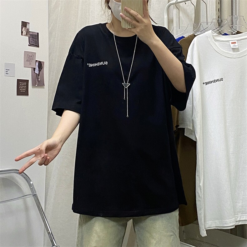 T06常年款男士休闲字母印花T恤衫外套圆领半袖五分袖TEE男女中性,男装T恤,星座115A(原星座507）