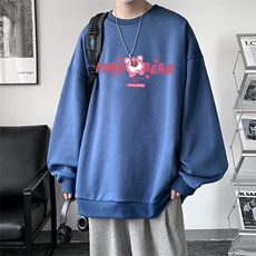 S6329-P28秋季圆领卫衣男大码韩版宽松长袖外套，男装卫衣，电商A040