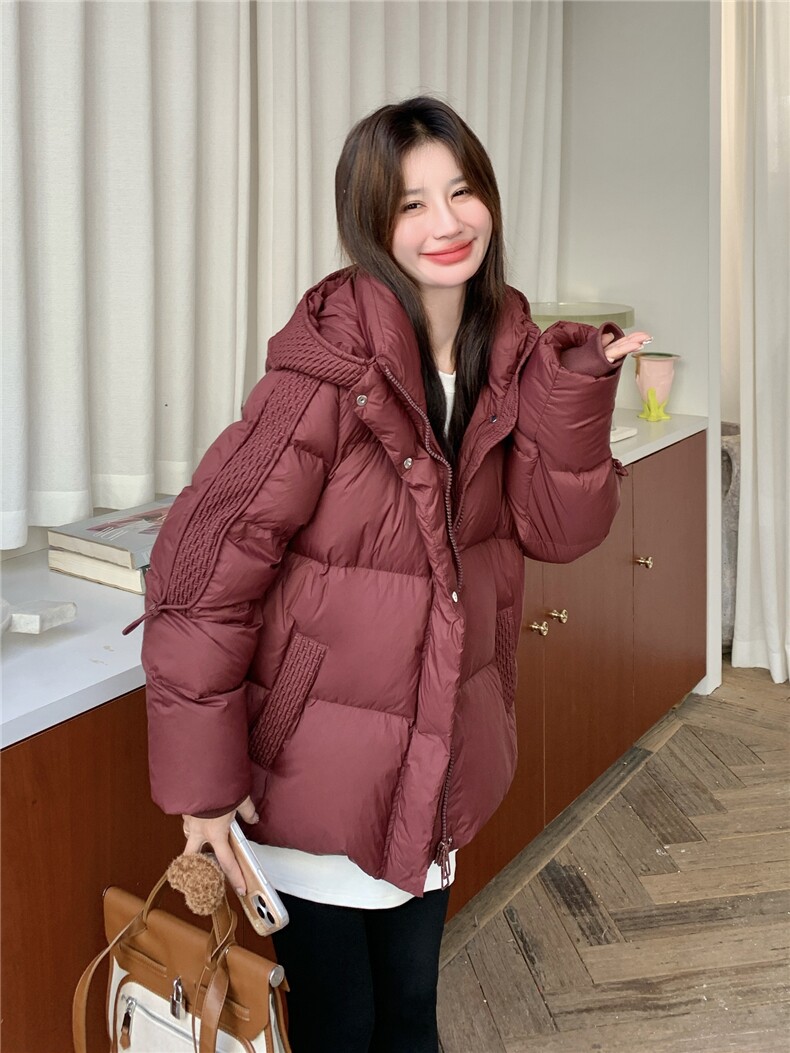 20252025年冬季90白鸭绒服短款加厚RF2C290-6896#-P395-585,女装羽绒服,蝶眷
