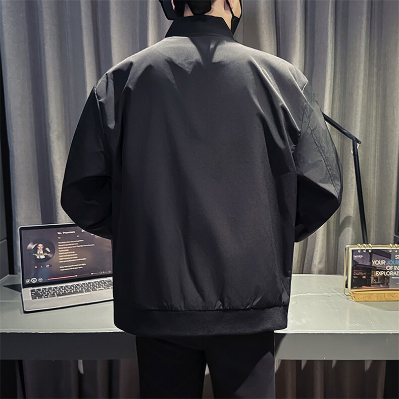 新款社会小伙秋装男时尚工装夹克男店主外套JK801-P78控128卡其,男装夹克,星座301B-1