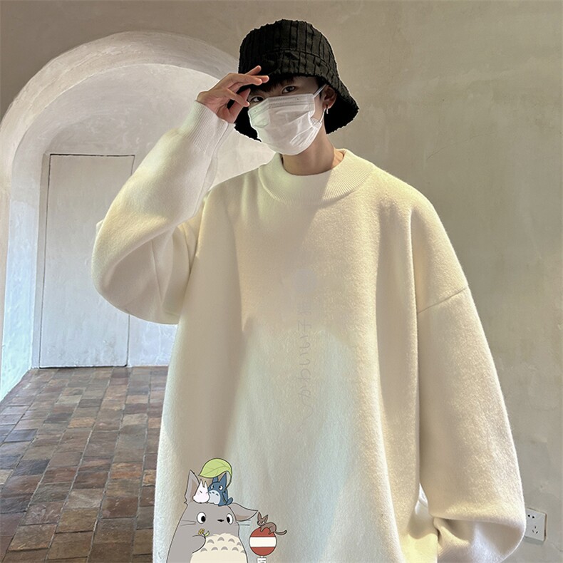 控68半高领毛衣男士大码针织衫男毛线衣男M18152-P45加绒款-P65,男装针织衫/毛衣,电商A040