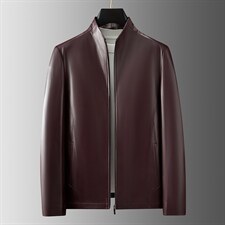 21139海宁皮衣男绵羊皮夹克外套韩版修身商务男装P750，男装皮衣，电商B360