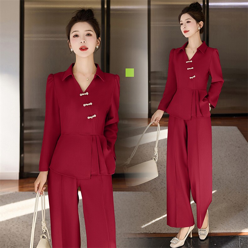 春季上衣裤子两件套套装喜婆婆礼服高贵年轻结婚衣服妈妈喜服婚宴,女装套装/套裙,妙形