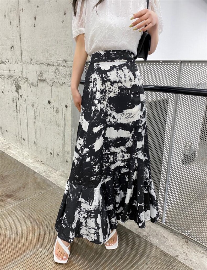 YCJ雪纺缎面半裙，女装半身裙，YCJ